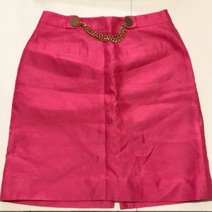 Kate Spade Pink Skirt Gold Chain Detail Size 4